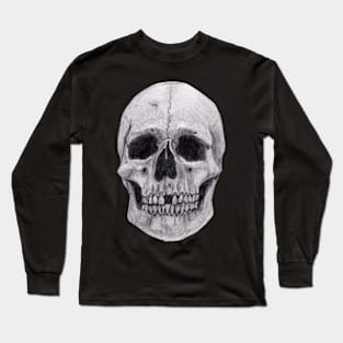 Skull Sketch - Anatomy Drawing - Skeleton Long Sleeve T-Shirt